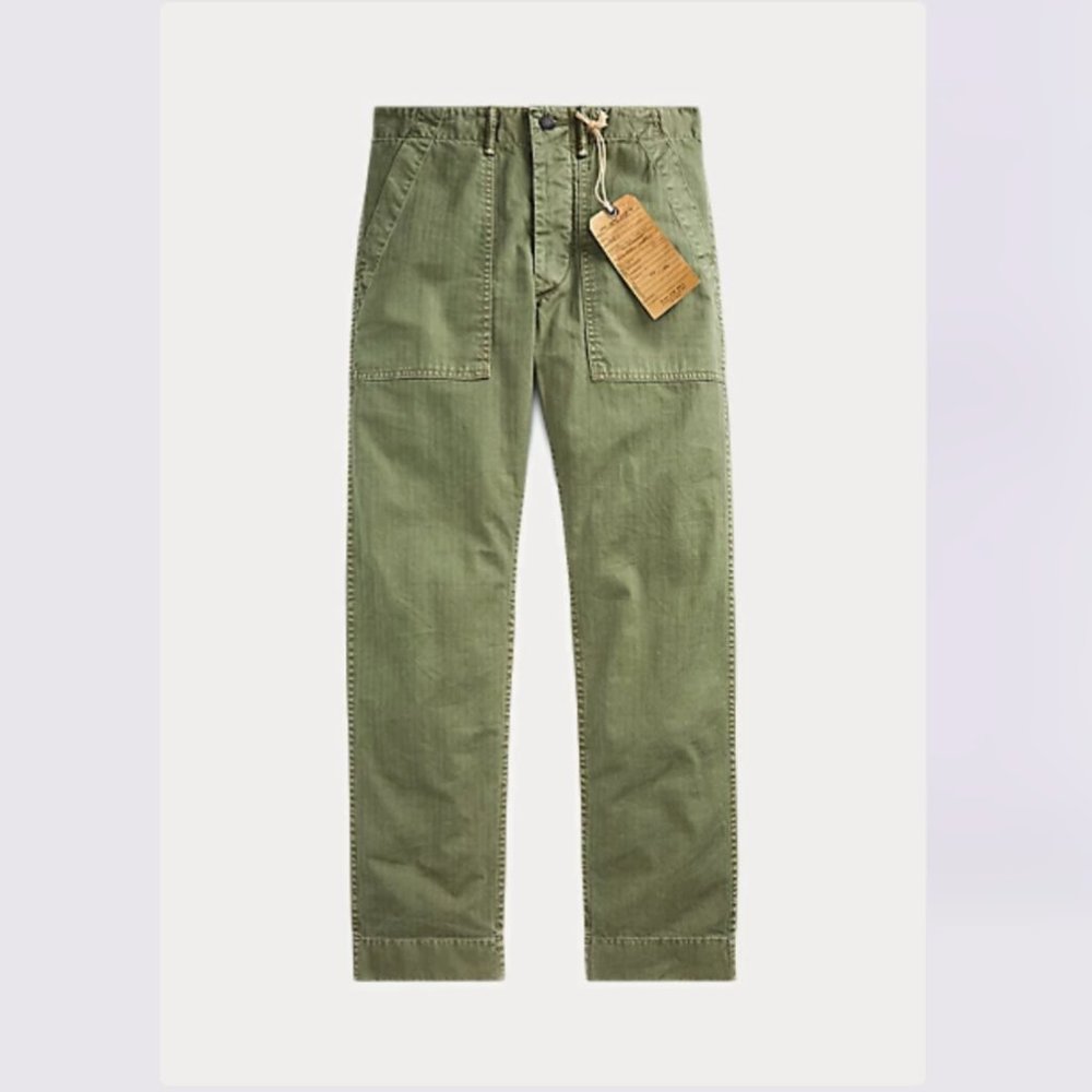 RLL Cotton Utility Pant - GREEN - SZ 27